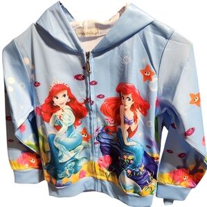 Girl's little mermaid hoodie jacket.